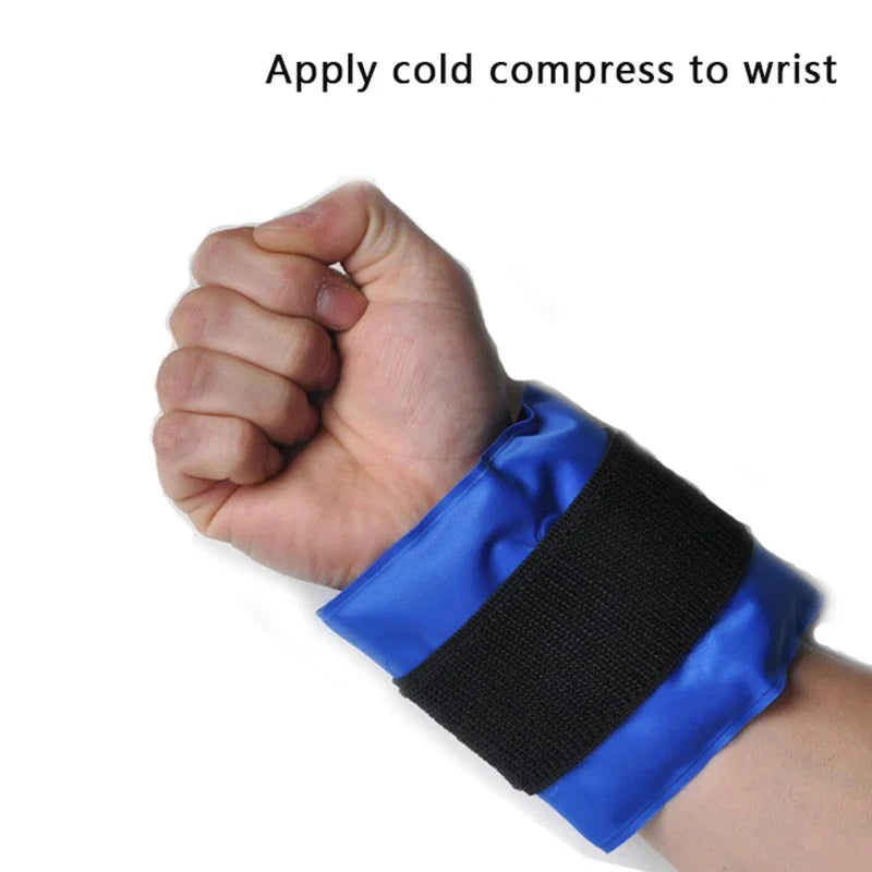 Ankle Ice Pack Brace Wrap — Reusable Hot & Cold Therapy Gel Support for Sprains & Pain Relief