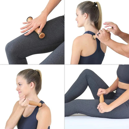 Wooden Foot Roller Massager — Acupressure Therapy for Plantar Fasciitis, Foot Arch & Myofascial Pain