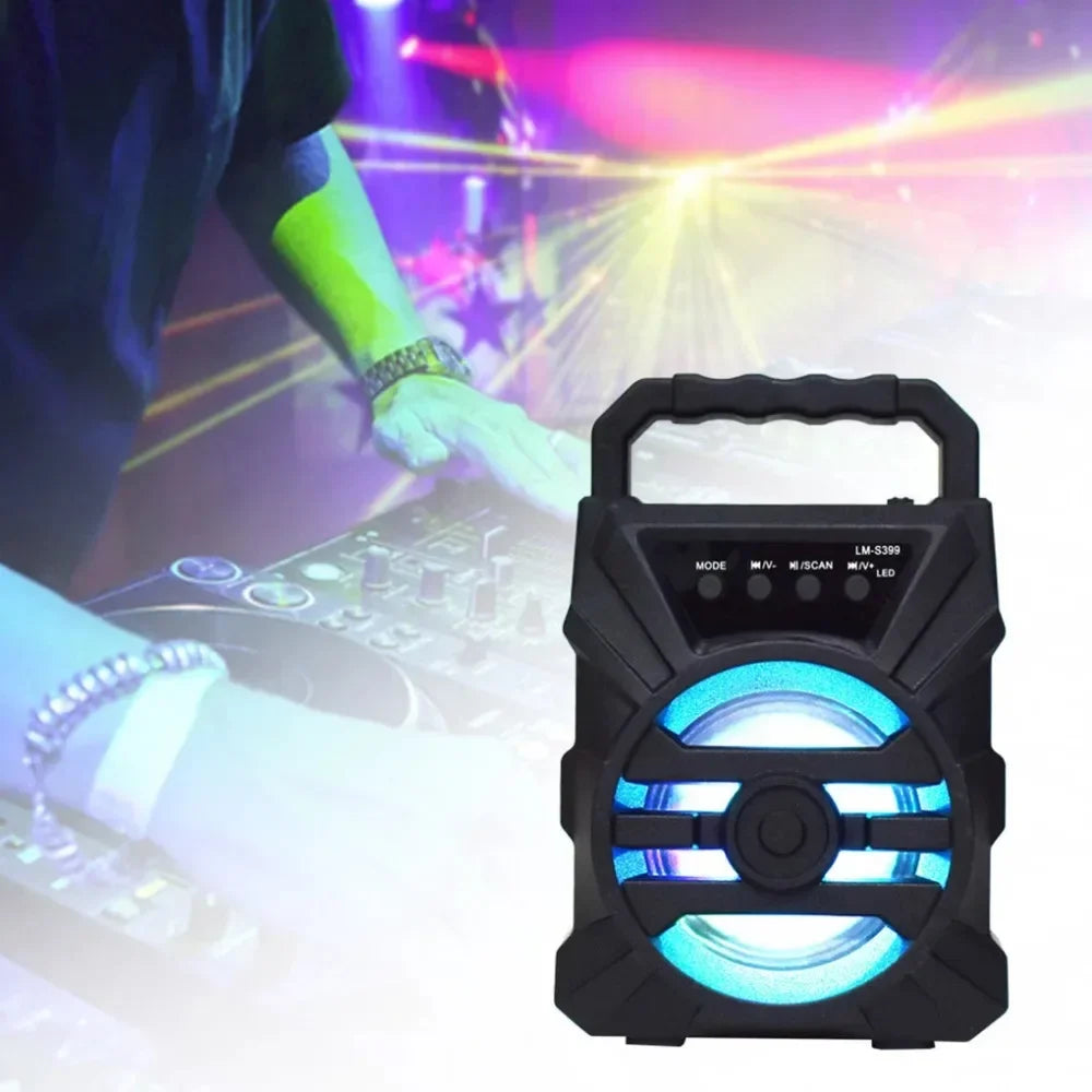 500mAh Bluetooth Speaker – High-Power Sound Box with TF/U-Disk, Karaoke & Handheld Subwoofer for Dancing