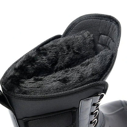 Men’s Waterproof Non-Slip Rain Boots — Cotton Mountaineering & Fishing Work Shoes for Spring Farm Use