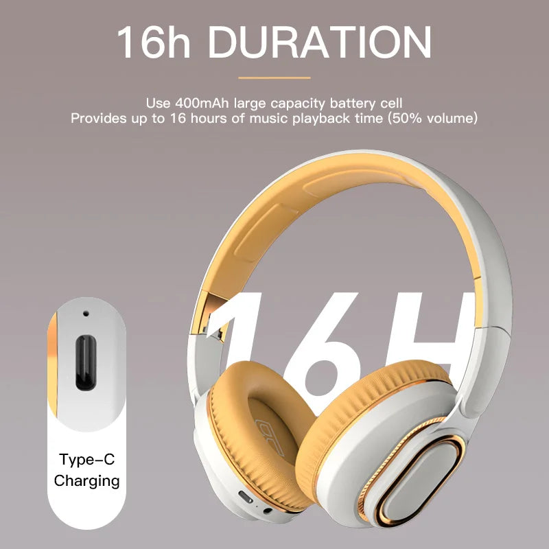 H7 TV Bluetooth Headphones – Wireless with Mic, USB Adapter, Noise-Cancelling, Stereo, Foldable, Bass for TV