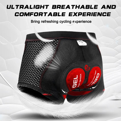 X-TIGER Men’s Cycling Underwear Shorts – 5D Gel Pad, Breathable Non-Slip Bike Shorts for MTB & Road Cycling