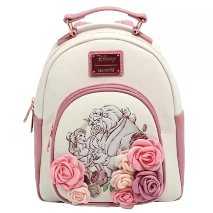 Pink Faux Leather Mini Backpack - Lightweight Women's Casual Travel & Outdoor Small Daypack