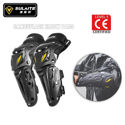 Motocross Knee Pads Protection Gear - Motorcycle Knee and Elbow Guards for Off Road Racing MTB Riding Safety
