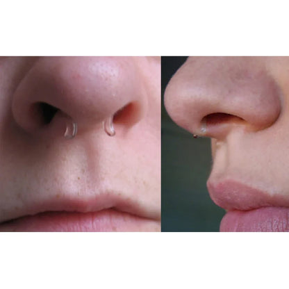 Clear Nose Rings & Studs - Plastic Piercing Retainers for Work, Sports & Healing