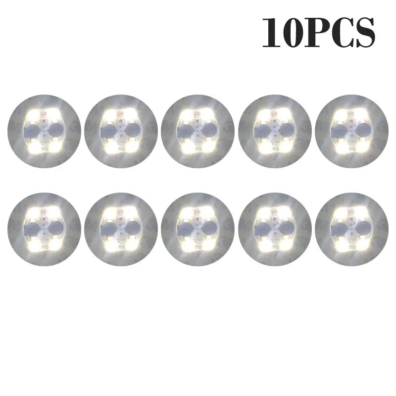 100-Pack LED Tableware Mats & Luminous Cup Stickers — Colorful Flashing Bottle Coasters for Bar, Stall, and Party Lighting