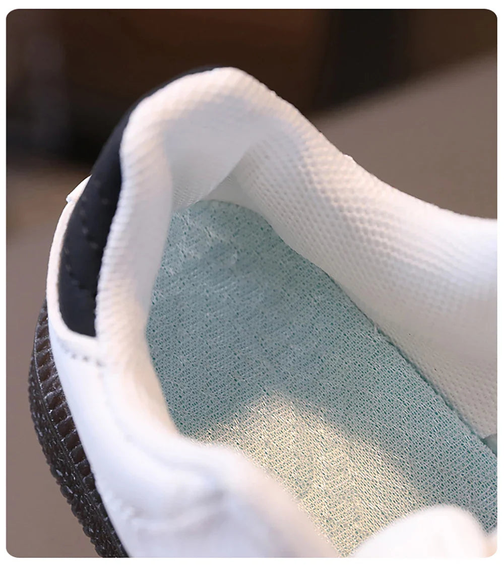 Children’s Fashion Sport Shoes – PU Leather Ergonomic Soft-Soled Sneakers for Boys and Girls