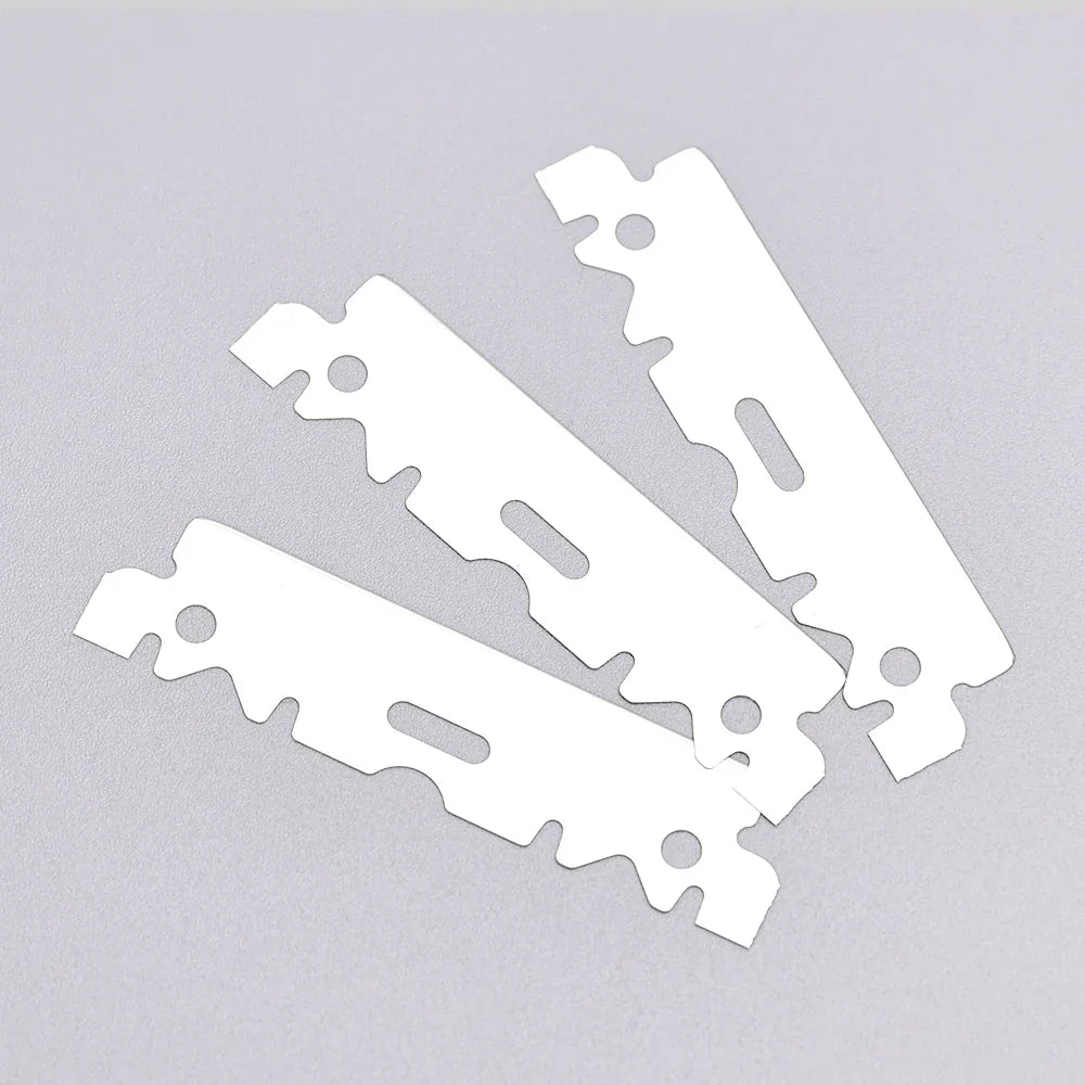 100pcs Stainless Steel Safety Razor Blades — Replacement Shaving Blades for Men’s Razors & Barber Tools