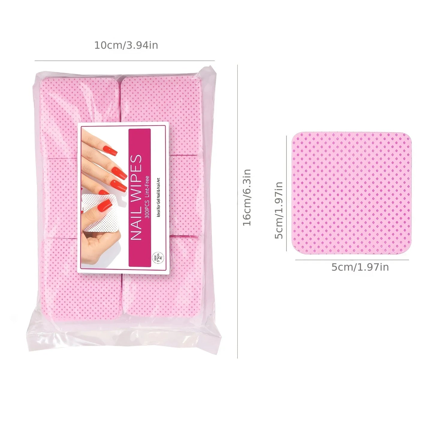 Nail Polish Remover Wipes - Non-Woven Nail Cleaning Pads for Women & Girls, Beauty Salon Essentials