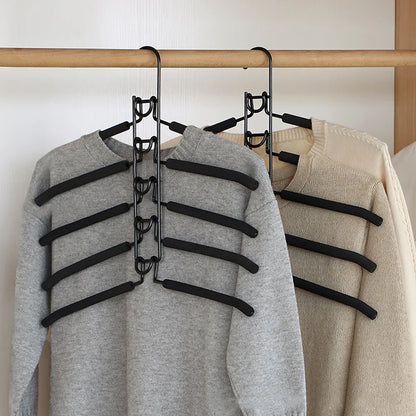 Wall-Mounted Clothes Drying Rack – 5-Layer Detachable Indoor Hanger for Space-Saving Home Storage