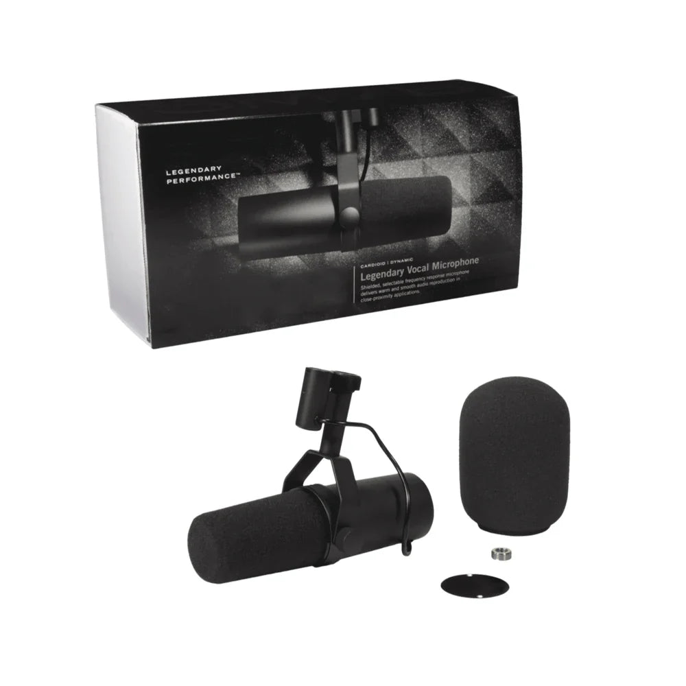 Professional Dynamic Microphone – Selectable Frequency Response for Studio Recording & Performance Vocals, Compatible with Shure SM7B
