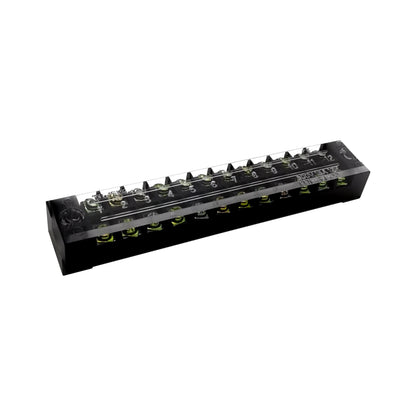 Dual Row Barrier Screw Terminal Block Strip — 600V 15A Wire Connector, 3-20 Position Options