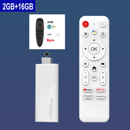 H96 MAX Android TV Stick Allwinner H313 | 4K 3D HDR, 8GB/16GB, Dual WiFi 2.4G/5G/6, Google Voice Remote