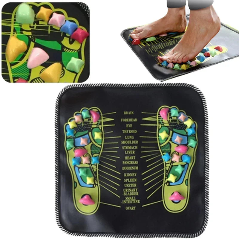 Foot Massage Mat Acupressure Pad — Trigger Point Therapy for Pain Relief, Stress Reduction & Reflexology Walk