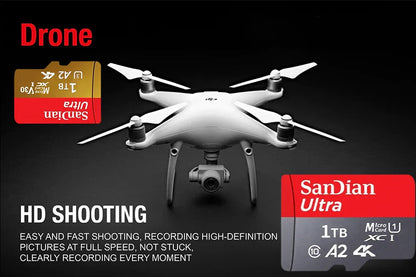 SanDian High-Speed SD & Micro SD Card – 256GB, 512GB, 1TB, 2TB Memory for Phone, Drone & Devices