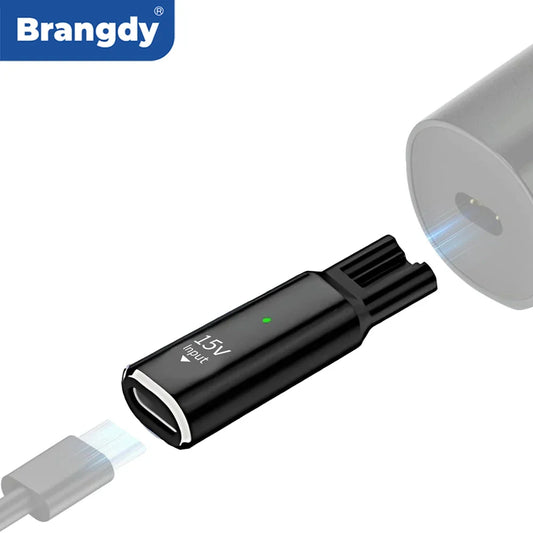 Brangdy HQ8505 Type-C Shaver Charging Adapter 15V – USB Converter for Philips OneBlade Pro QP6520 QP6530 QP6510 Beard Trimmer Charger Replacement