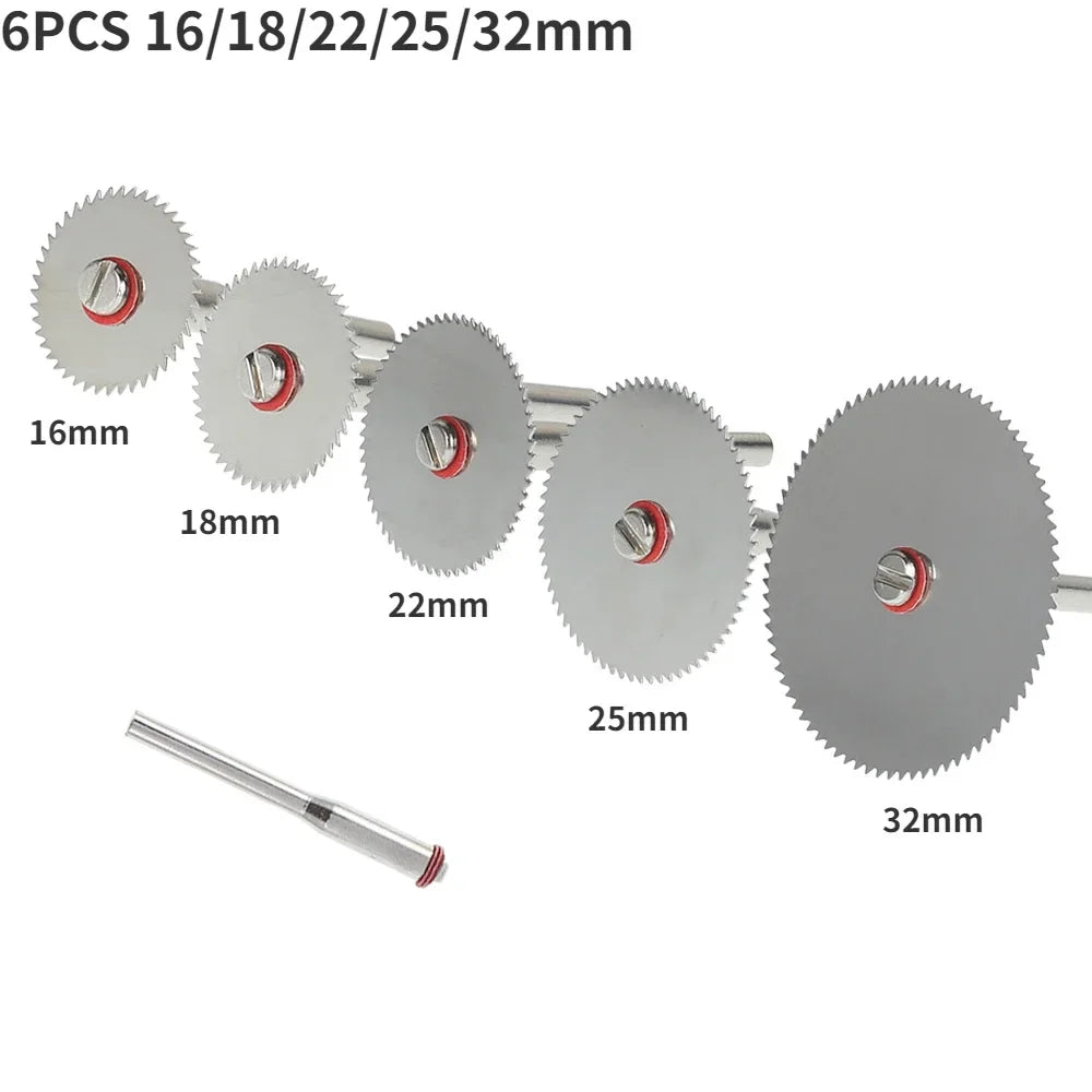 6-32Pcs Mini Circular Saw Blade Set - Sanding Grinding Cutting Discs for Dremel Rotary Tools & Metal Projects