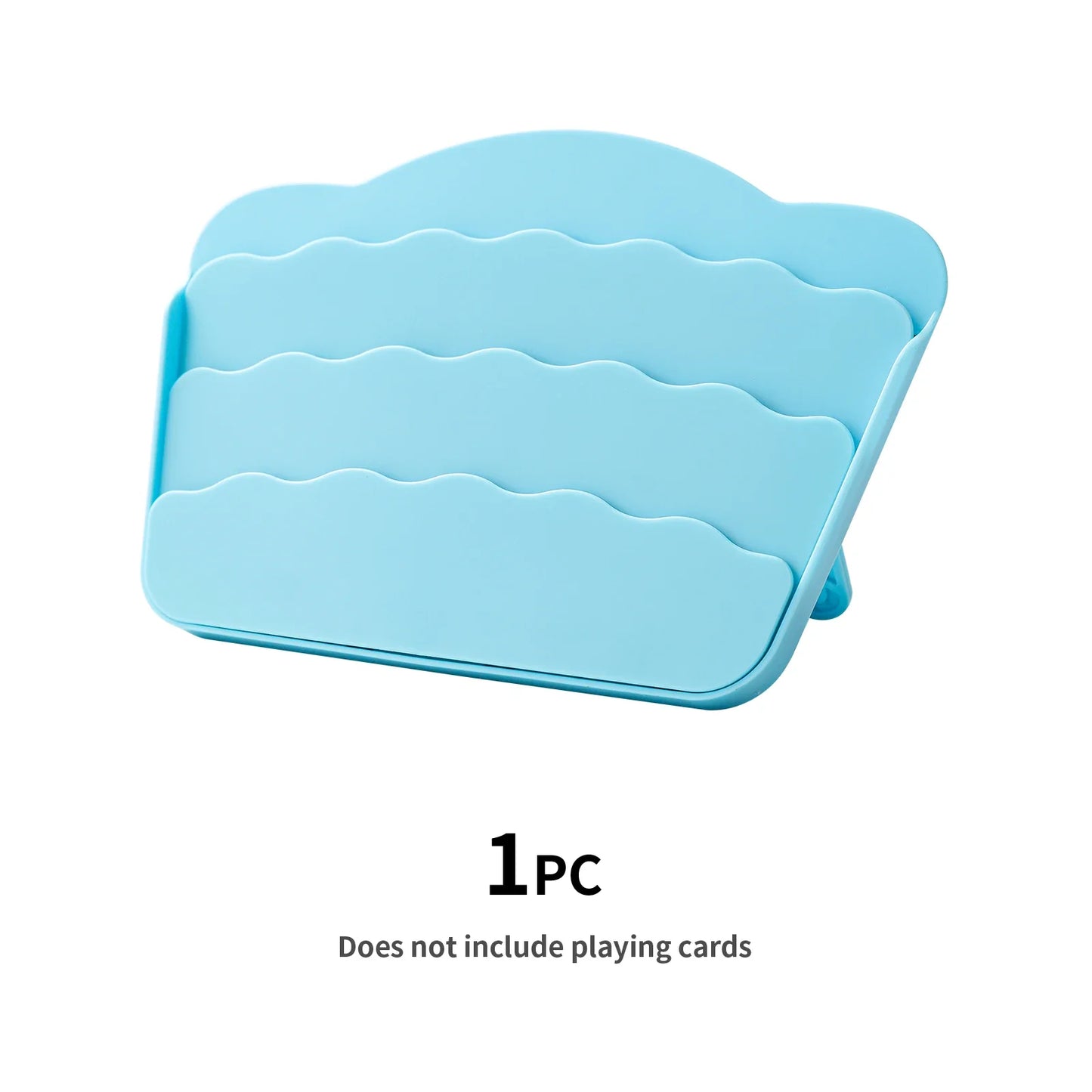 Ergonomic Poker Card Holder Tray - Elderly-Friendly Playing Card Storage Rack with Support Stand for Comfortable Games
