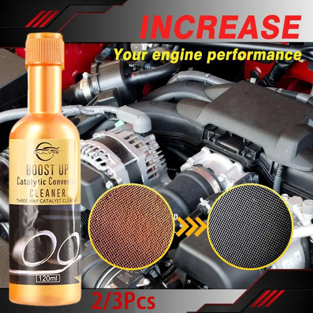 Car Catalytic Converter Cleaner - 3pcs 120ml Engine Fuel System Cleaning Booster Additive