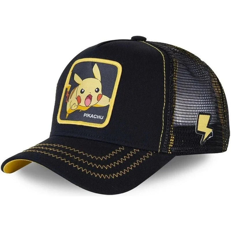 Pikachu Anime Baseball Cap - Adjustable Cartoon Cosplay Hat for Men, Women & Kids Sports Hip Hop Style Gift