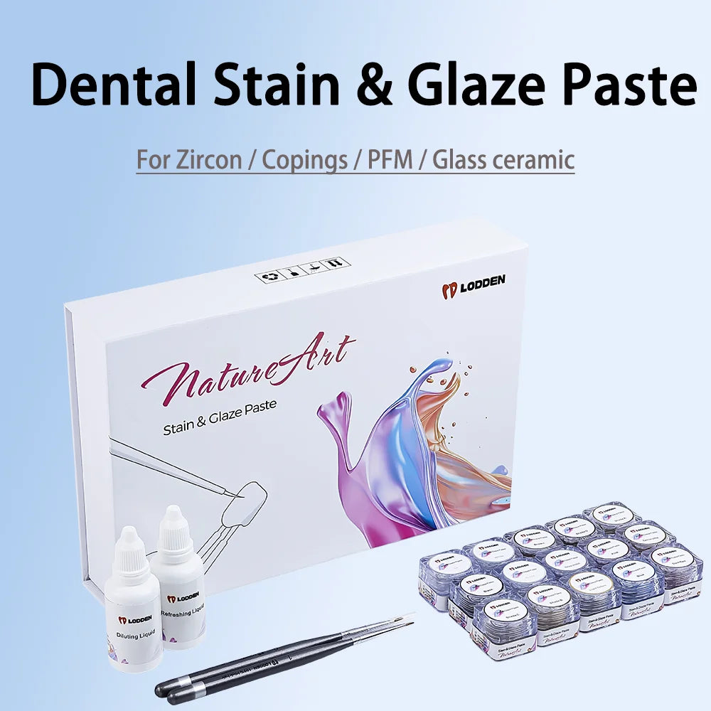 Dental Stain & Glaze Paste – 4g Porcelain for Zirconia, Lithium Disilicate & Glass Ceramic Low-Temperature Glazing