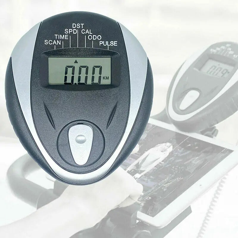 Speedometer Monitor for Stationary Bikes – Exercise Bike Computer with Heart Rate Tracker & Anti-Glare LCD Display
