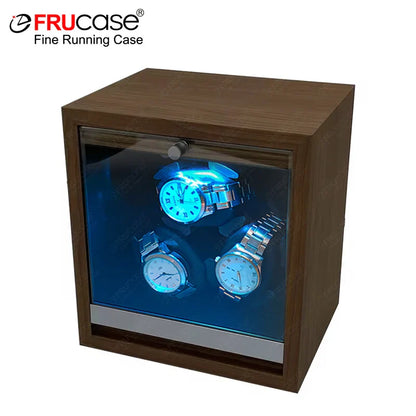 FRUCASE Watch Winder – Automatic 3-Watch Rotating Storage Case with 2 Modes & Memory Cotton