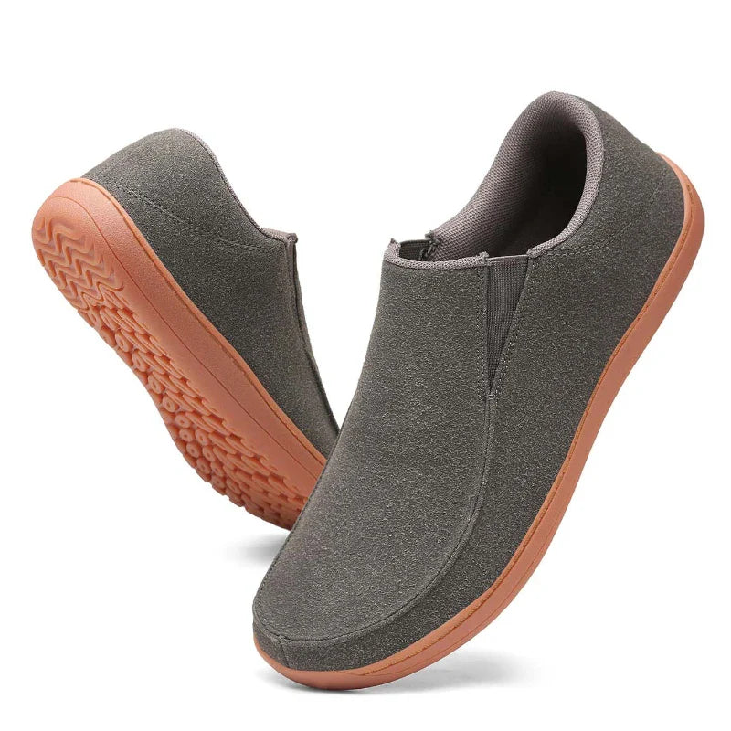 Fujeak Men’s Casual Loafers — Plus Size Non-Slip Wide Sneakers, 2024 Vulcanized Barefoot Shoes