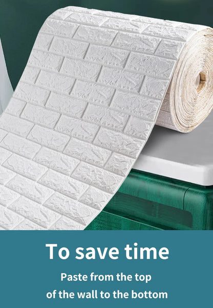 3D Self-Adhesive Foam Brick Wallpaper – Antique Waterproof Wall Stickers for Living Room & Bedroom Decoration