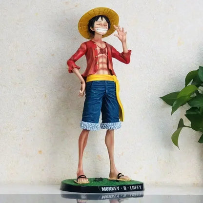 One Piece 42.5cm Straw Hat Monkey D. Luffy Figure – 1/4 Scale Large Smiley Anime Statue, Decorative Doll Toy Gift