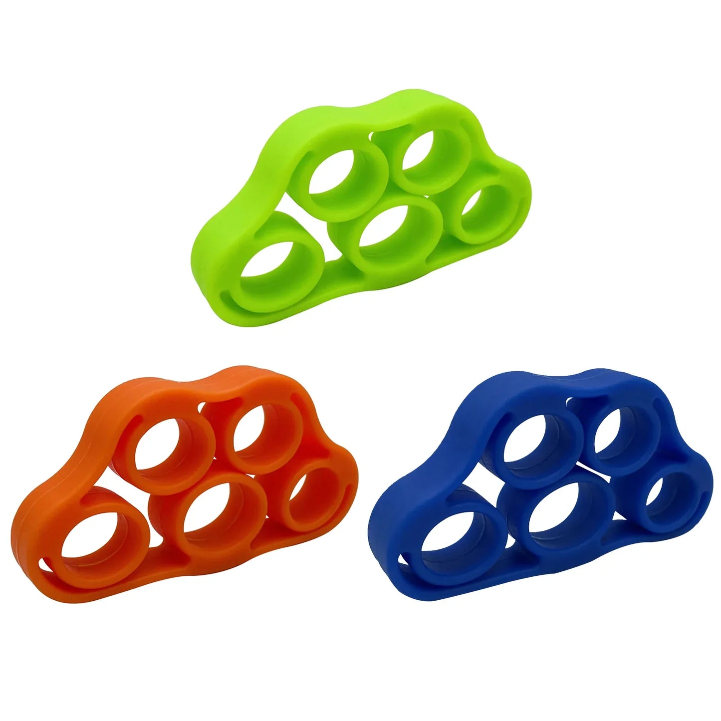 3-in-1 Silicone Finger Strengthener – Elastic Hand Grip Trainer & Guitar Finger Exerciser for Hand Therapy
