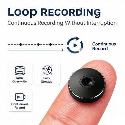 Mini HD WiFi Security Camera - Wireless Portable Monitor with IR Night Vision & Remote Viewing