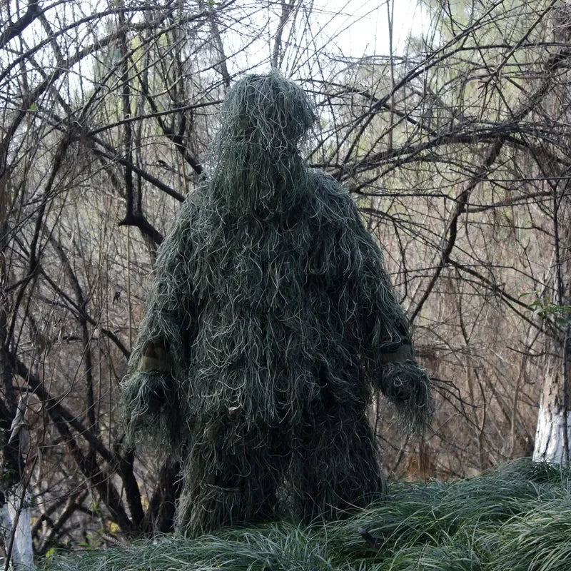 3D Camouflage Ghillie Hunting Suit | 5-Piece Withered Grass Camouflage Set