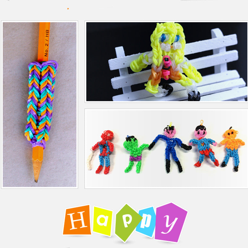 Rainbow Rubber Band Bracelet Kit – DIY Woven Lace Craft Toy for Girls, Hair Accessories & Handmade Gift