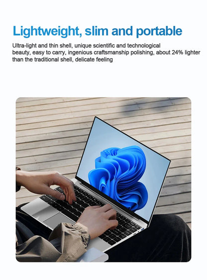 14.1" Portable Windows 11 Pro Laptop — Intel Core i9, 16GB RAM, 1TB/2TB SSD, HD Screen Gaming PC