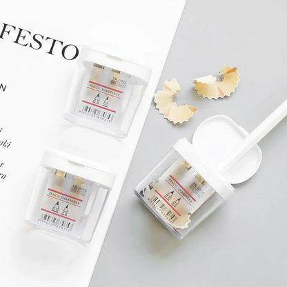 Portable Double Hole Clear Round Pencil Sharpener – Gift for Students