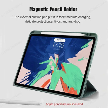 iPad Protective Case with Pencil Holder - Magnetic Cover for iPad Pro 11 12.9 13 Inch and iPad Air 10.9 11 Inch Models