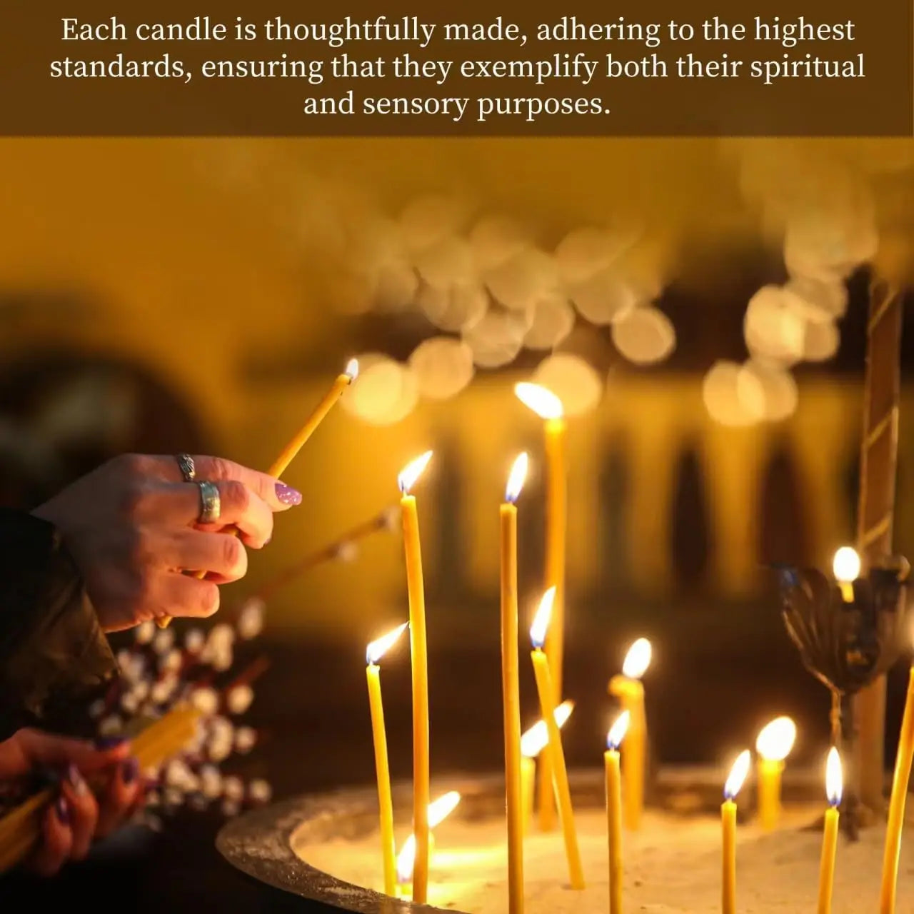 Beeswax Taper Candles — 50-500PCS Smokeless Honey Scented Candles for Church, Birthday, Christmas & Home