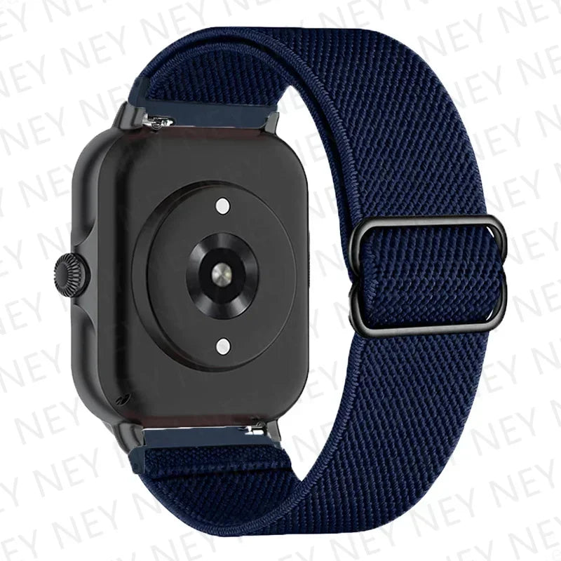Nylon Elastic Watch Band for Amazfit GTS/GTR 4-3-2, Stratos & Bip Series – Bohemian Shiny Adjustable 20mm/22mm Strap