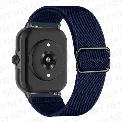 Nylon Elastic Watch Band for Amazfit GTS/GTR 4-3-2, Stratos & Bip Series – Bohemian Shiny Adjustable 20mm/22mm Strap
