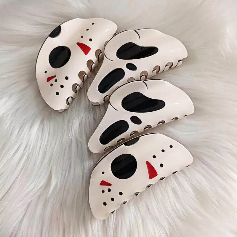 Muweordy Halloween Hair Clip | Funny Large Mask, Crab & Shark Hairpin for Women & Girls