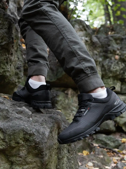 Baasploa Men’s Waterproof Hiking Shoes — Anti-Skid, Wear-Resistant Outdoor Travel Sneakers