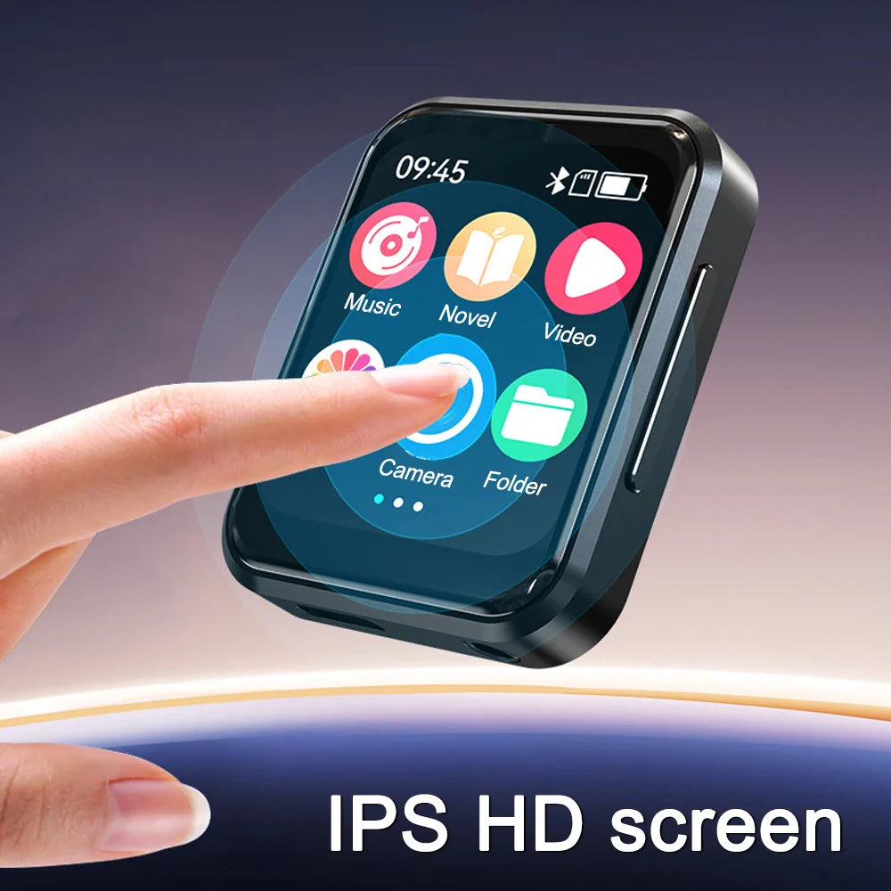 MP3 Music Player with Bluetooth 5.4 - HiFi MP4 Walkman, Full Touch Screen, Built-in Speaker, Recorder, Camera, FM & E-book