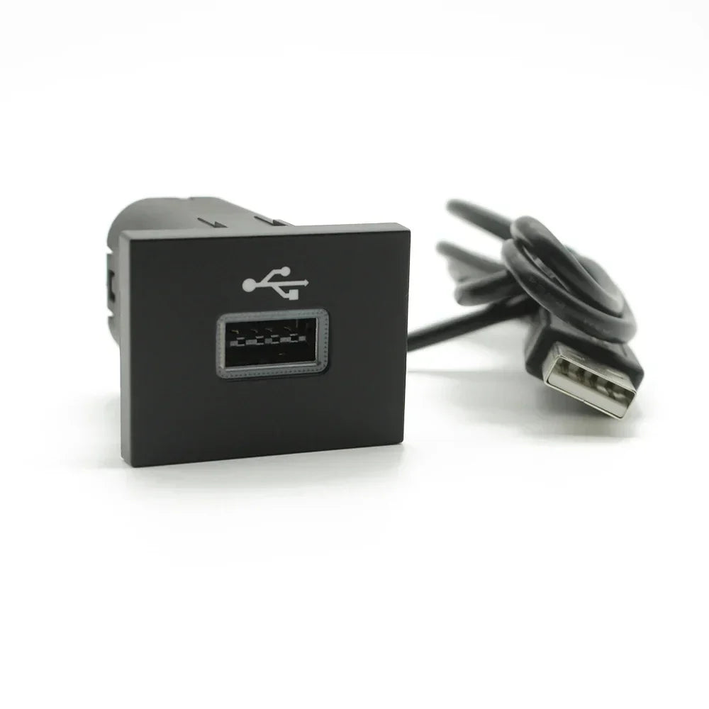 Car USB Audio Adapter — Black/Silver Input Cable for Ford Focus 2 Mk2 2009-2011, U-Disk Flash Interface Accessory