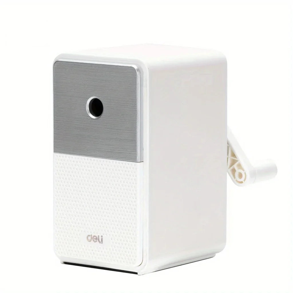 DELI Adjustable Pencil Sharpener — Hand Crank Table Sharpener with Long-Lasting Blade
