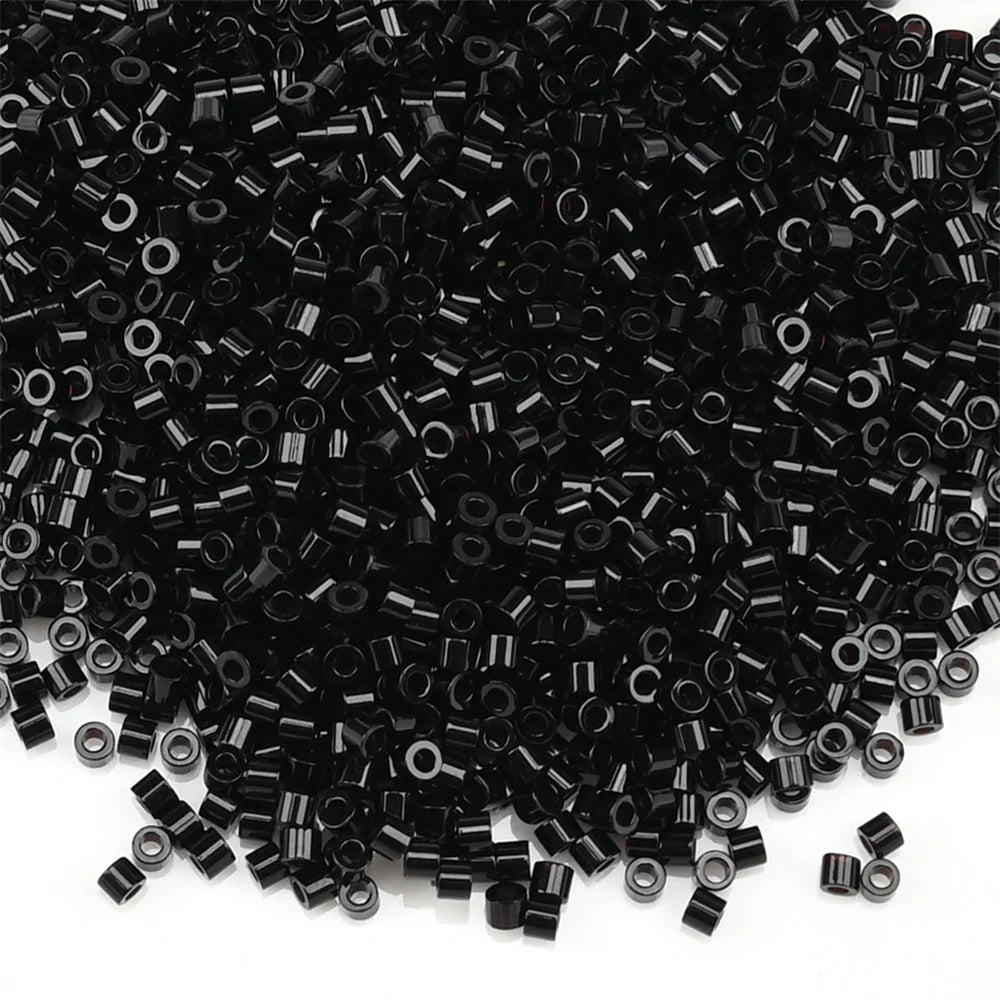 1000Pcs 1.6x1.3mm Japan Glass Seed Beads 11/0 – Cylindrical Loose Beads for DIY Statement Jewelry Making (5g Pack)