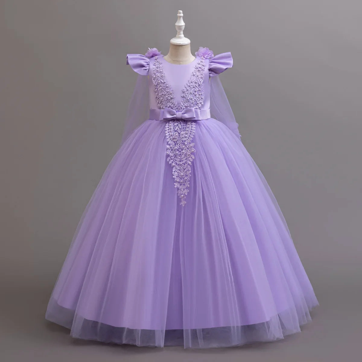 Girls Tulle Party Dress - Elegant Wedding, Dance & Christmas Dress for Kids Ages 4–12