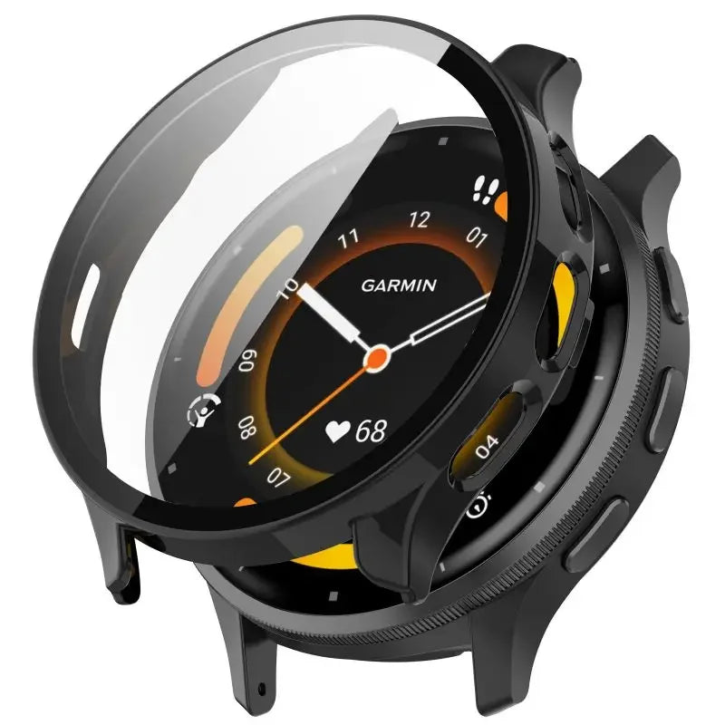 Tempered Glass Case for Garmin Venu 3/3S – Smartwatch Protective Cover with Screen Protector Bumper Shell