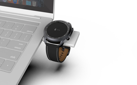 2-in-1 Dual Interface Wireless Charger — Fast Charging Station for Apple Watch 8/7/6/5/SE & Samsung Galaxy Watch 5/4/3/2