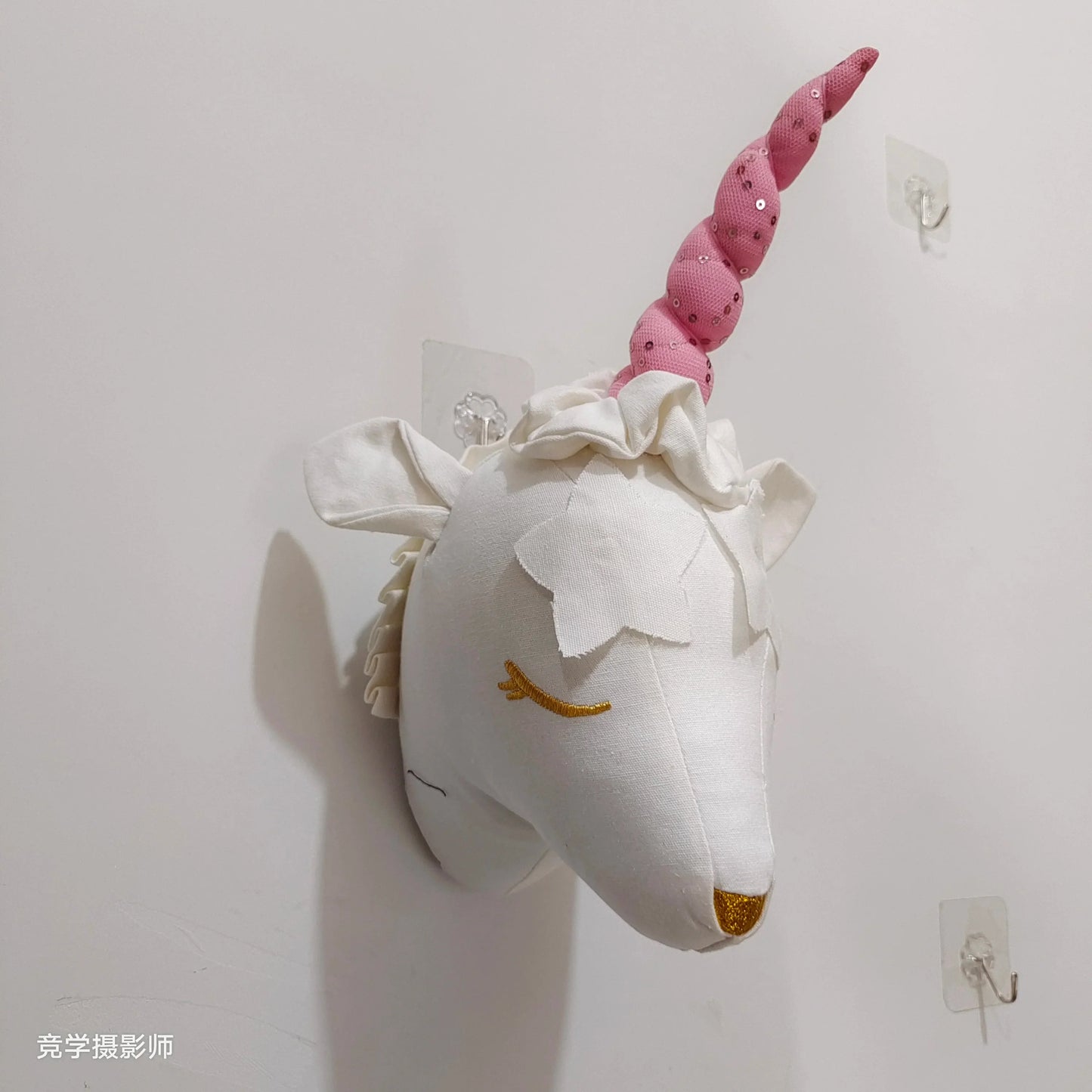 Handmade 3D Felt Animal Heads — Elephant & Swan Wall Hanging Decor for Nursery & Kids’ Bedroom